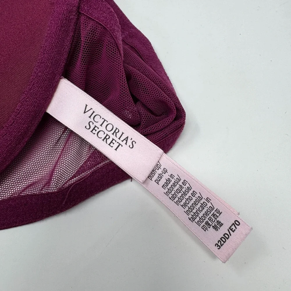 PINK Victoria's Secret Floral Lace Date Underwire Racerback Push-Up Bra 32DD